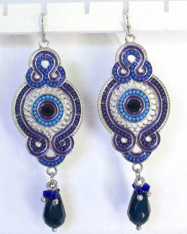Oorbellen Jaipur hoogblauw