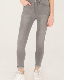 Slim fit jeans Nina Carter lichtgrijs