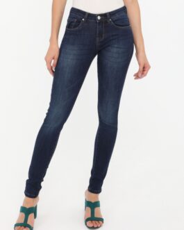 Slim fit jeans Nina Carter donkerblauw