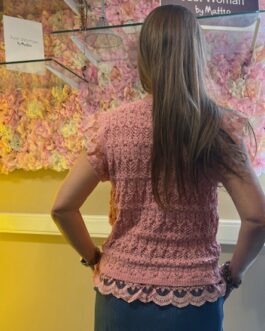 Top gehaakt roze