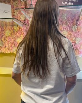 T-shirt wit met koeievlek en tekst